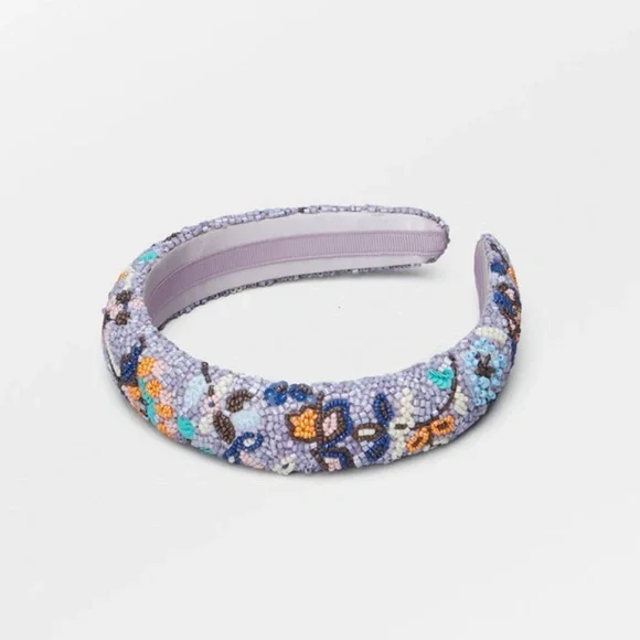 NWT Becksöndergaard  Granville Beaded Hairbrace Headband Anemona Wide Beaded Hairbrace - Black – Becksöndergaard.com main image 3